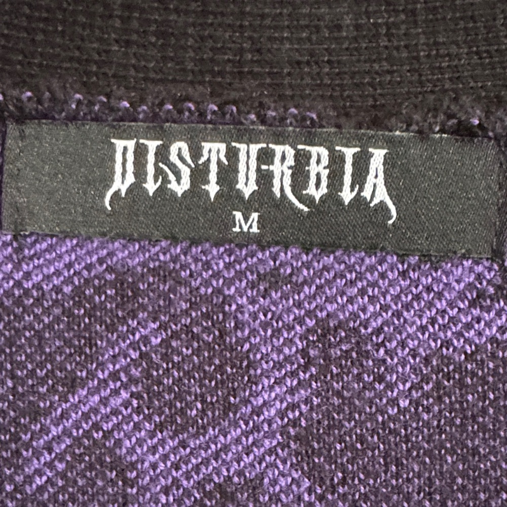 Disturbia Patchwork Open Cardigan in Black, Purple, Green & Red - Picture 2 of 10